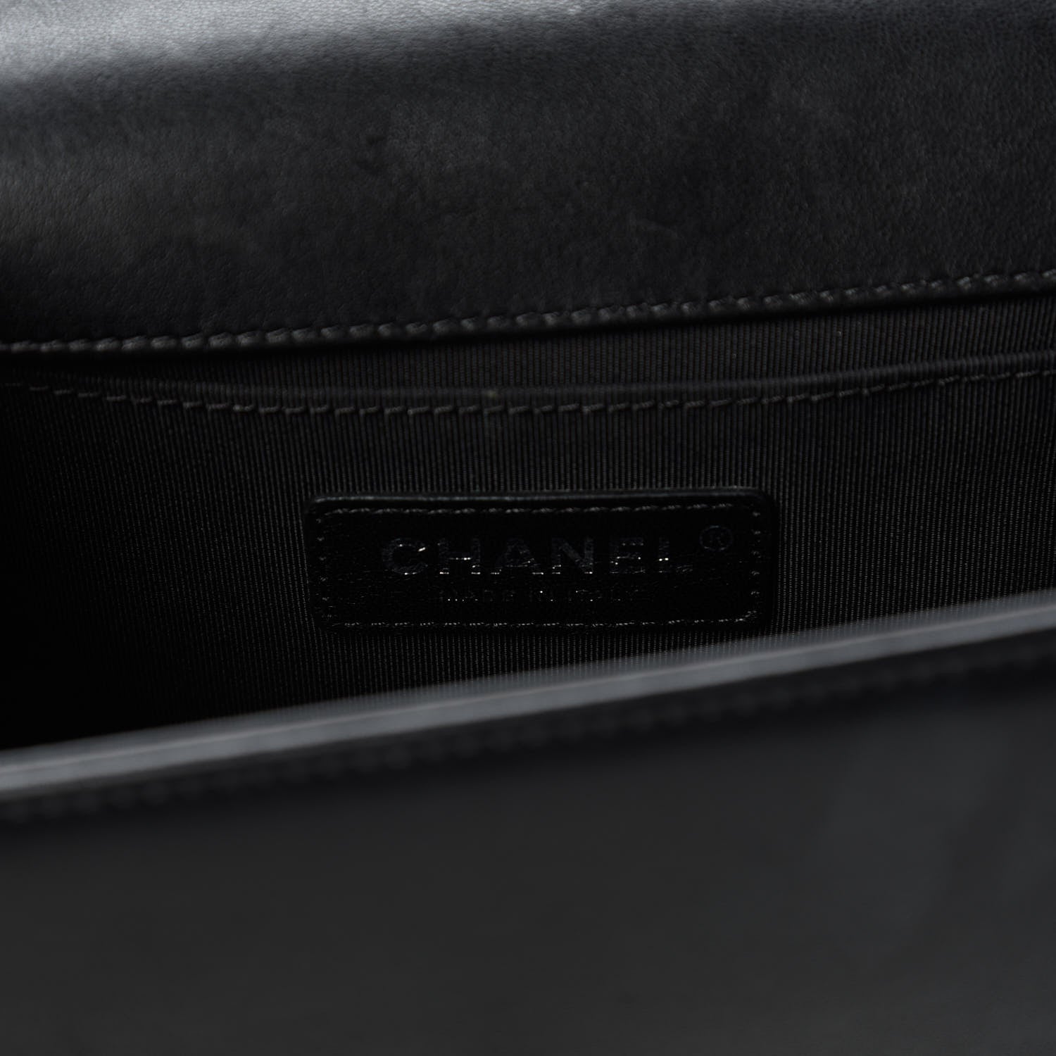Chanel Lambskin Quilted Medium Boy Flap Black 8 of 10