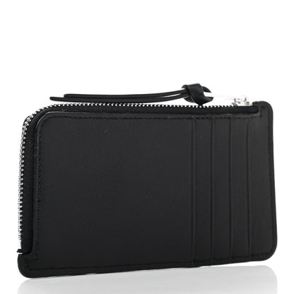 Loewe Calfskin Words Coin Card Holder Black 2 of 4