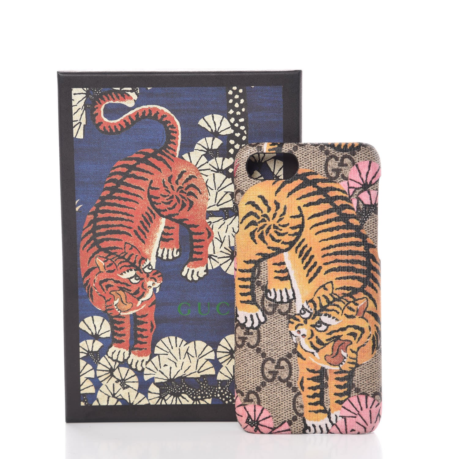Gucci GG Supreme Monogram Bengal Print iPhone 7 Case Beige Pink 12 of 12