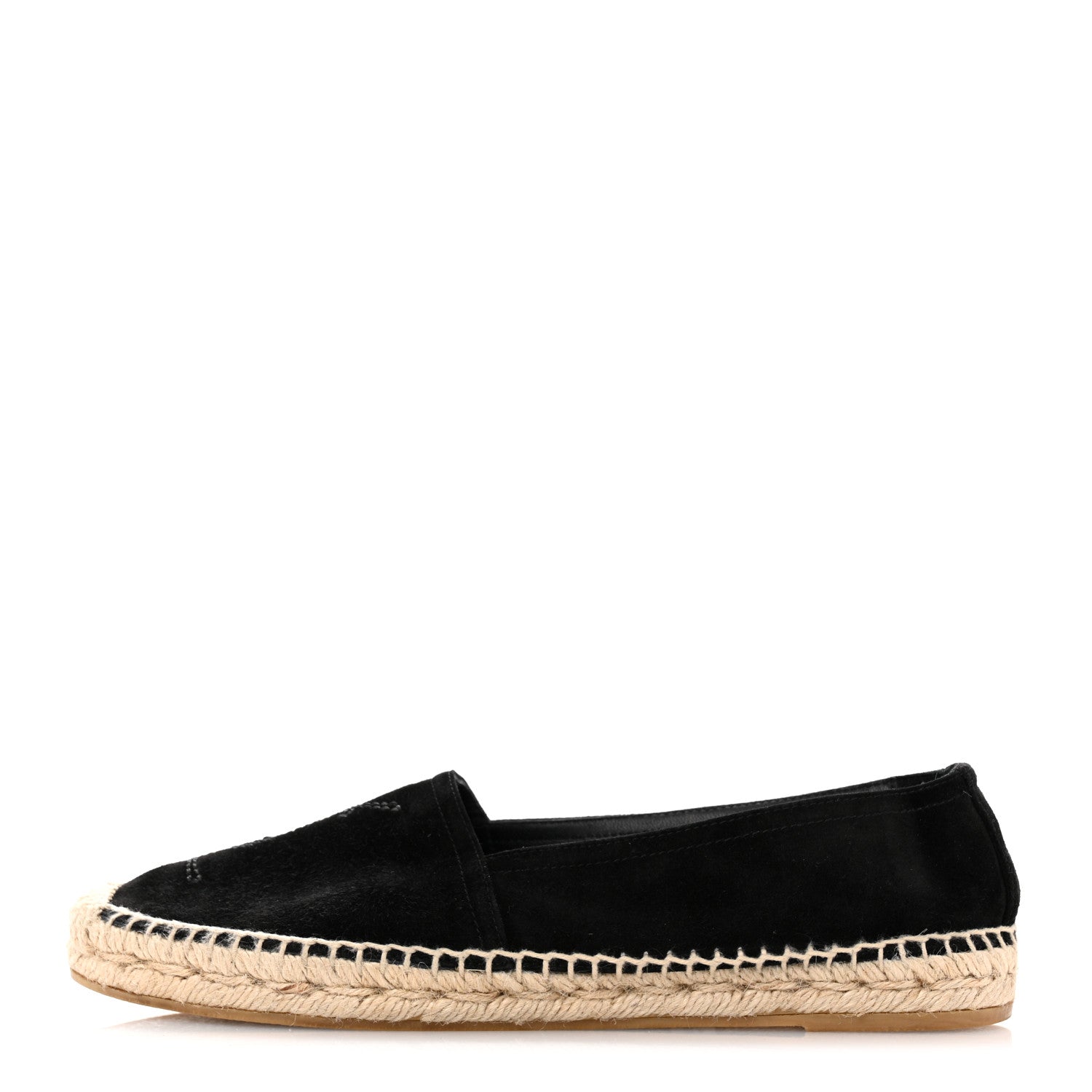 Saint Laurent Suede Monogram Espadrilles 36.5 Black 1 of 8