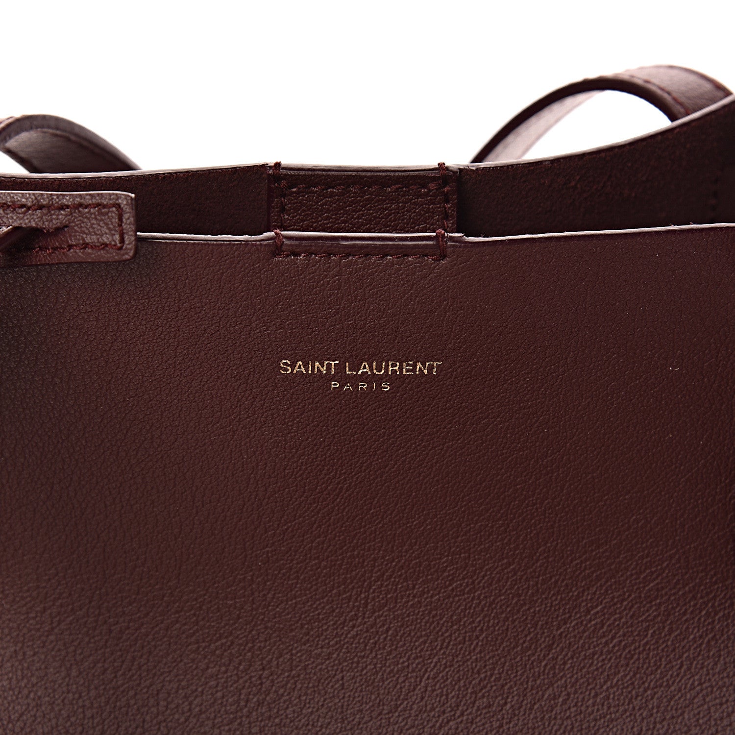 Saint Laurent Calfskin Large Shopping Tote Bordeaux 7 of 11