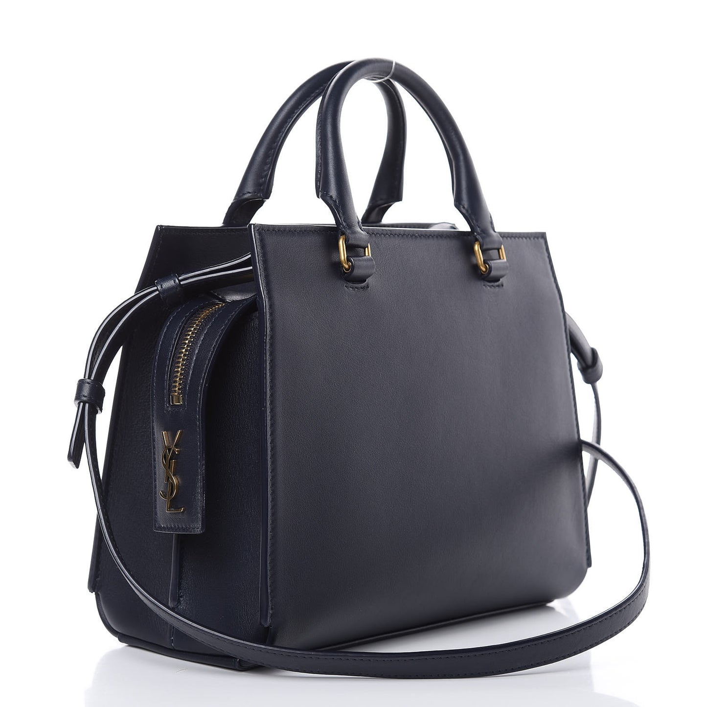 Smooth Calfskin Small East Side Tote Midnight Blue