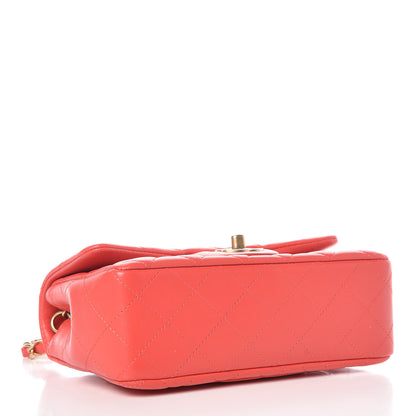 Chanel Lambskin Quilted Mini Rectangular Flap Red 4 of 10