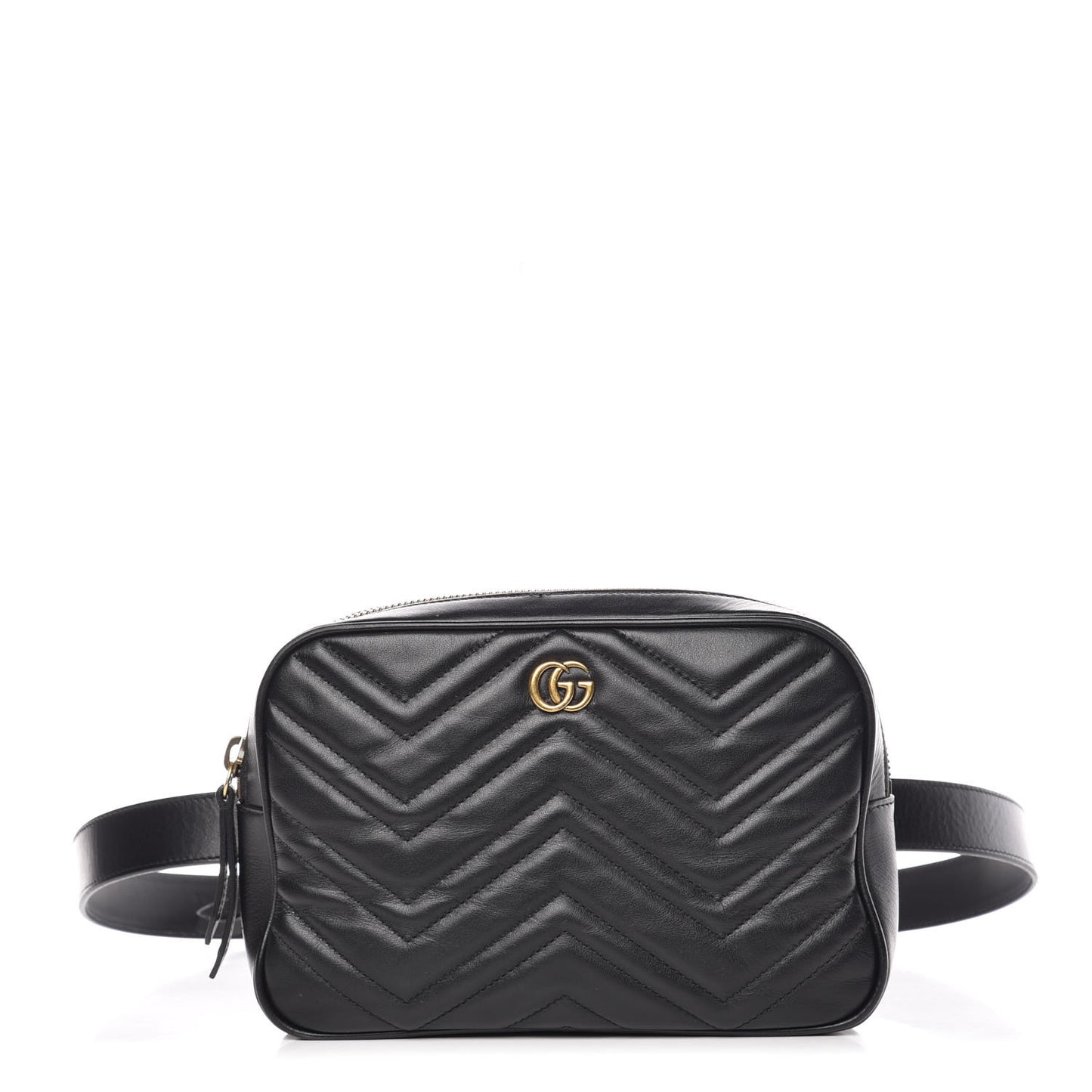 Calfskin Matelasse Mens GG Marmont Belt Bag 90 36 Black