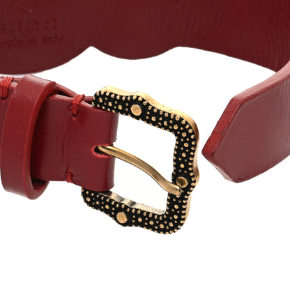 Gucci Calfskin Crystal Feline Heads Bracelet Red 4 of 6