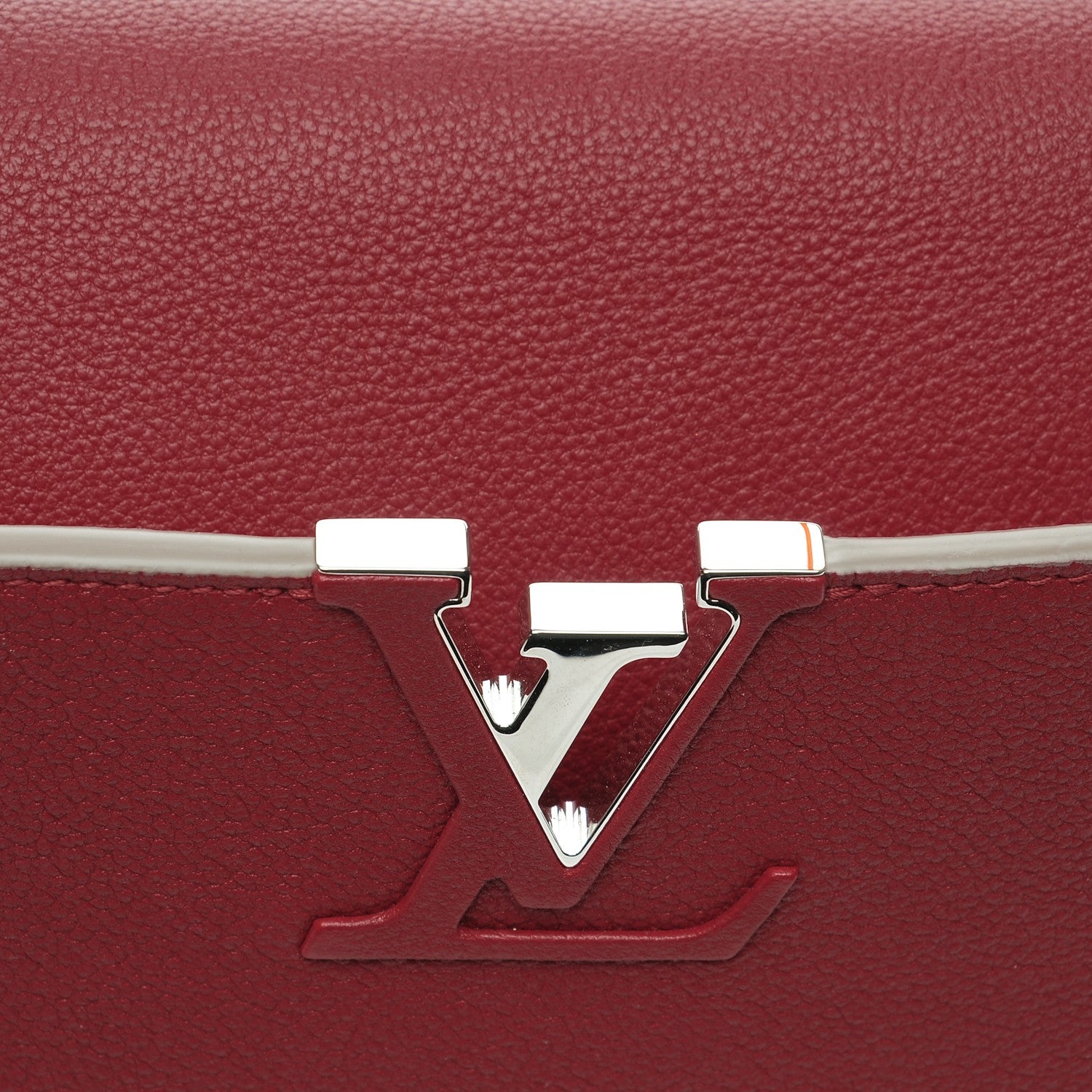 Louis Vuitton Veau Cachemire Capucines MM Cherry 5 of 7