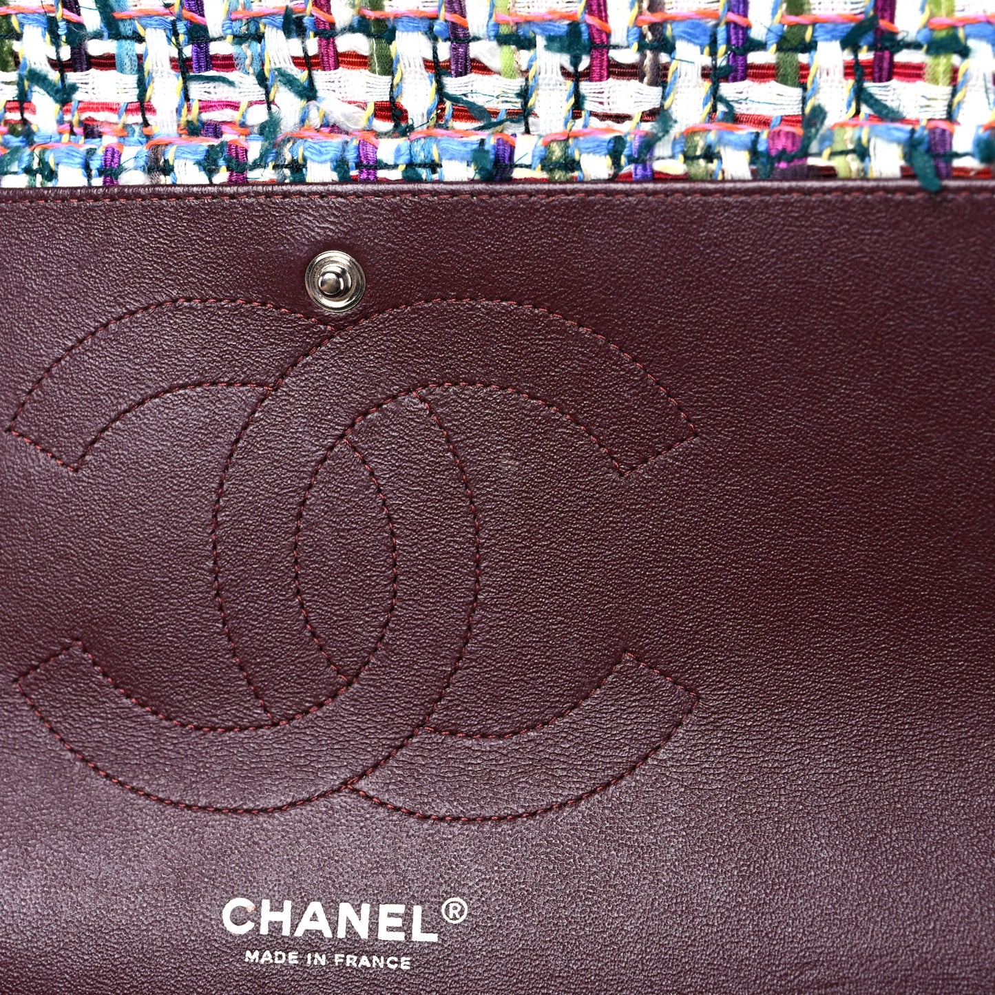 Tweed Quilted Jumbo Double Flap Multicolor