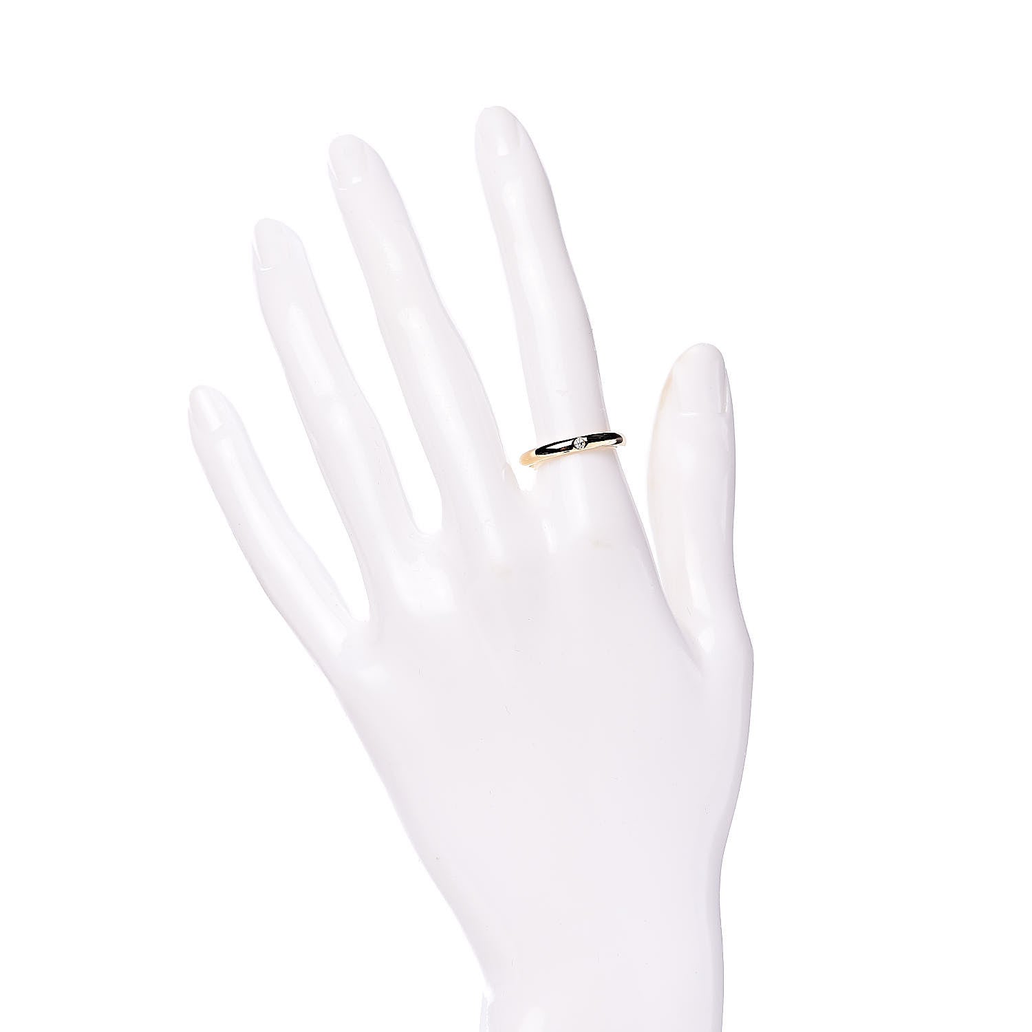 Tiffany 18K Yellow Gold Diamond Elsa Peretti Band Ring 52 6 2 of 5