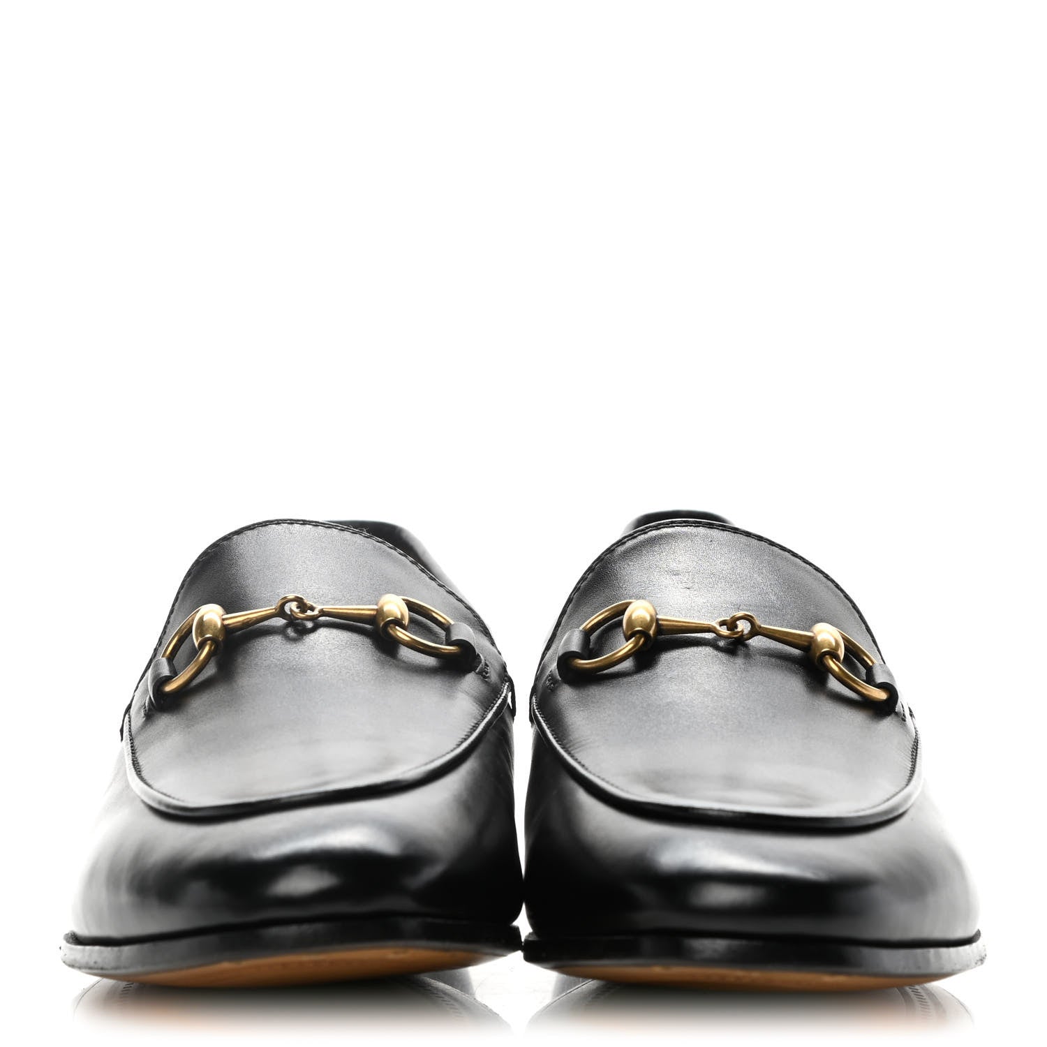 Gucci Calfskin Womens Jordaan Loafers 37 Black 2 of 8
