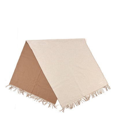 Hermes Cashmere Double Face Scarf White Camel 2 of 4