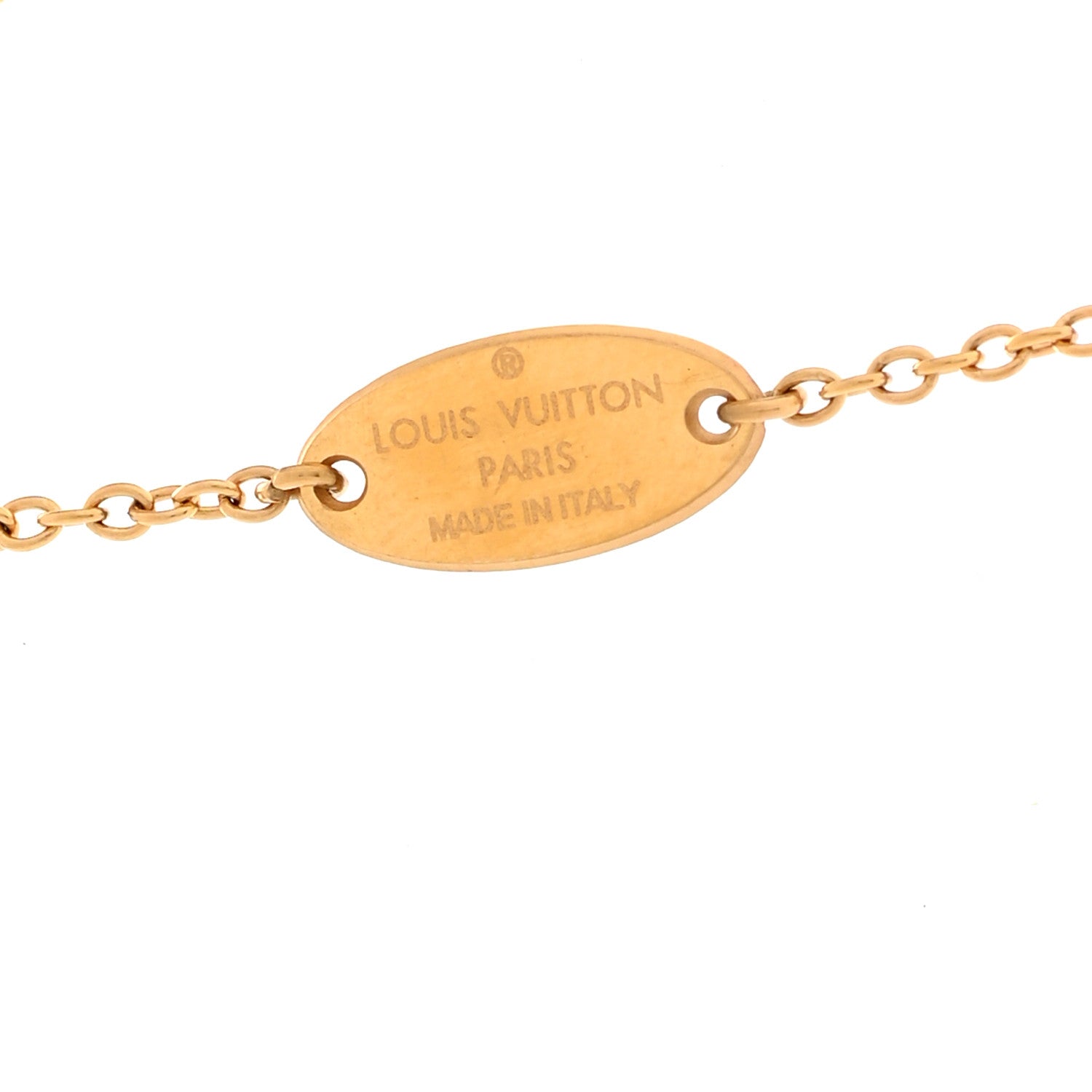 Louis Vuitton Essential Studded V Necklace Gold Black 6 of 7