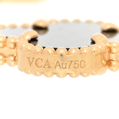 Van Cleef & Arpels 18K Yellow Gold Black Onyx 5 Motifs Vintage Alhambra Bracelet 4 of 6