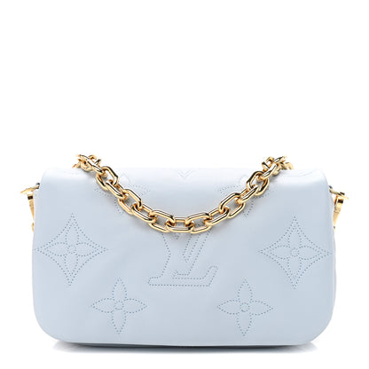 Louis Vuitton Calfskin Bubblegram Wallet On Strap Ice Blue 1 of 10