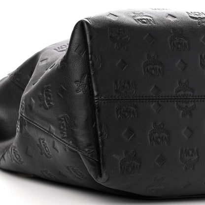 MCM Calfskin Ottomar Monogram Large Klara Hobo Black 9 of 11
