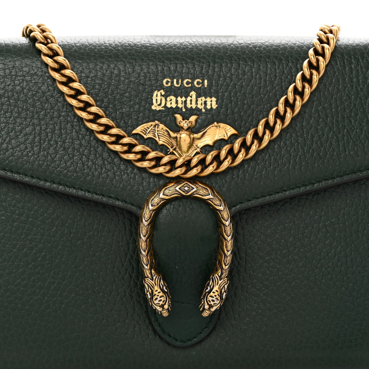 Gucci Calfskin Garden Dionysus Chain Wallet Emerald 8 of 10