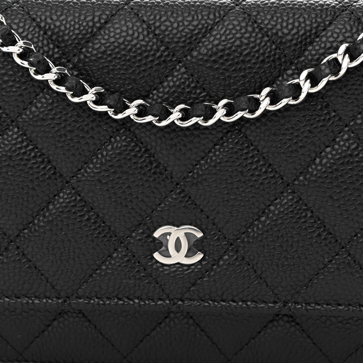 Chanel Caviar Quilted Wallet on Chain WOC Black 9 of 12