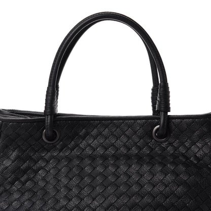 Bottega Veneta Grainy Calfskin Intrecciato Woven Tote Black 10 of 10