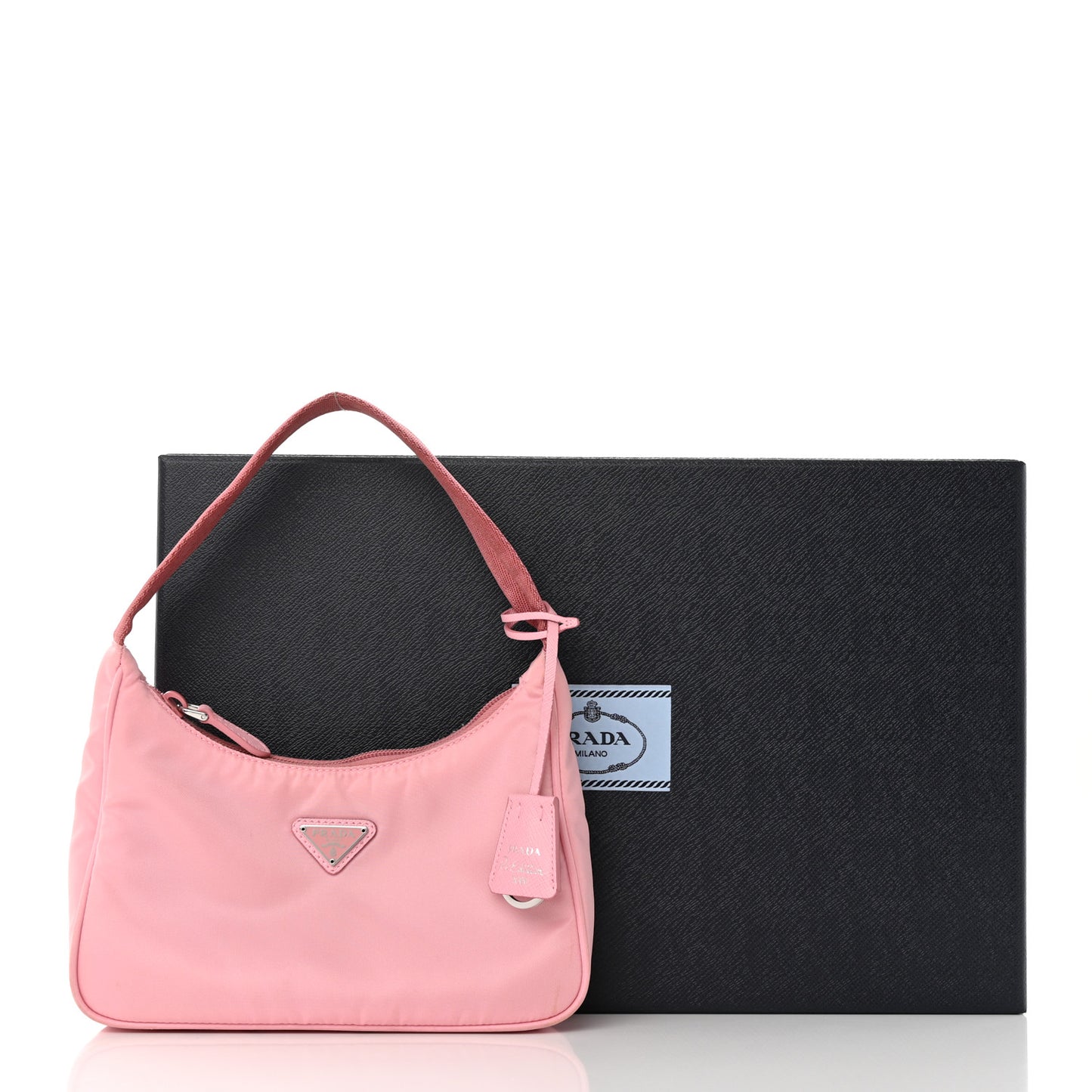 Tessuto Nylon Saffiano Mini Re-Edition 2000 Bag Rosa
