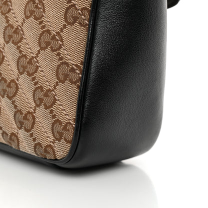 Gucci Monogram Matelasse Diagonal Small GG Marmont Shoulder Bag Beige Black 11 of 12