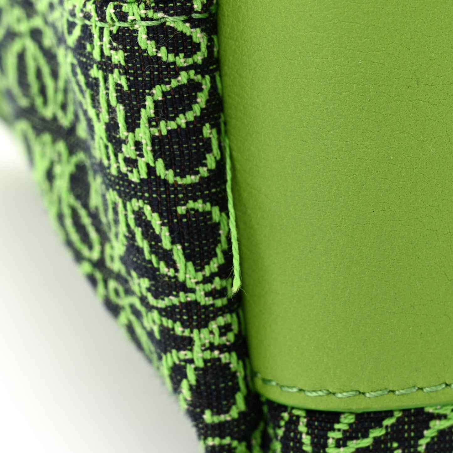 Jacquard Anagram Calfskin Small Cubi Bag Apple Green