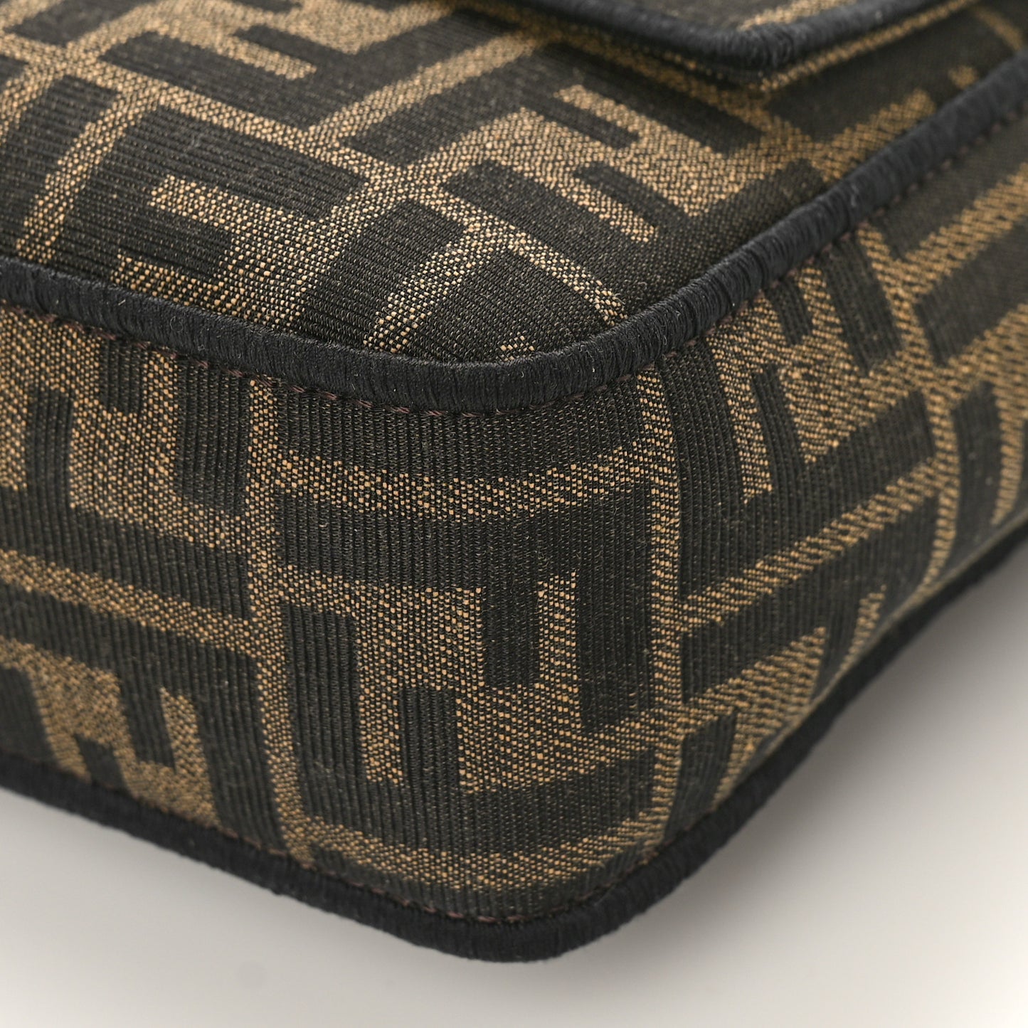 Fabric Jacquard FF 1974 Medium Baguette Tobacco Moro Black