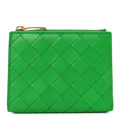 Bottega Veneta Nappa Intrecciato Small Bi-Fold Zip Wallet Parakeet 1 of 6