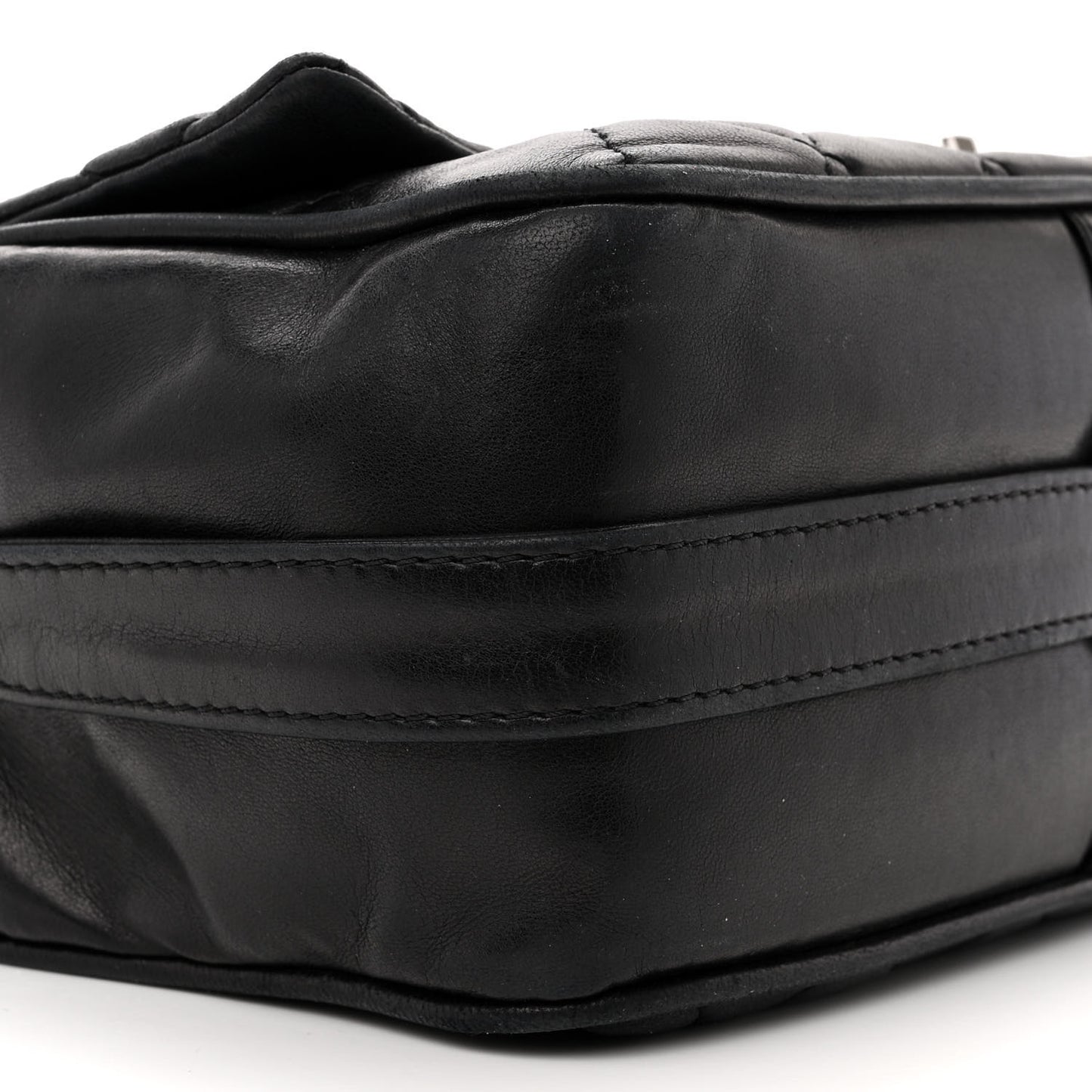Lambskin Quilted Jumbo Icons Secret Label Flap Black