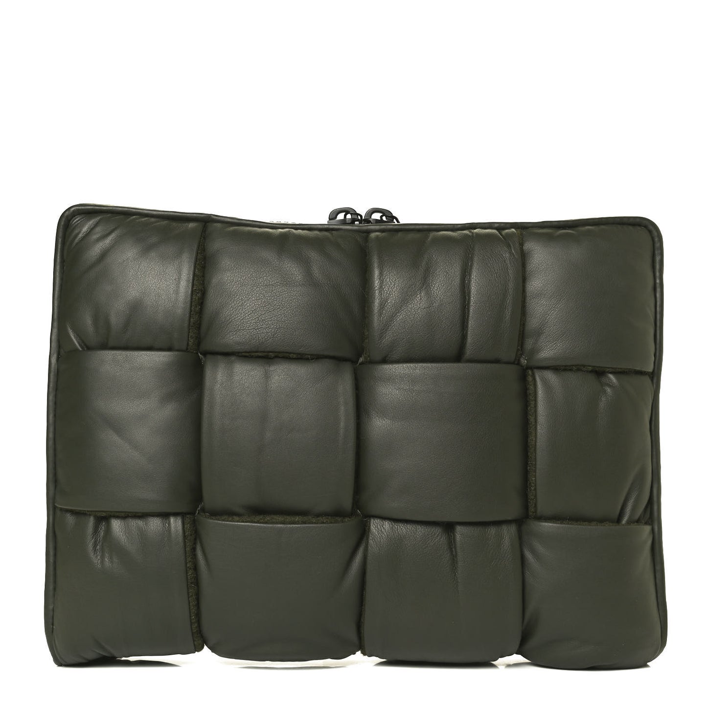 Calfskin Maxi Intrecciato Puffy Laptop Pouch Camping