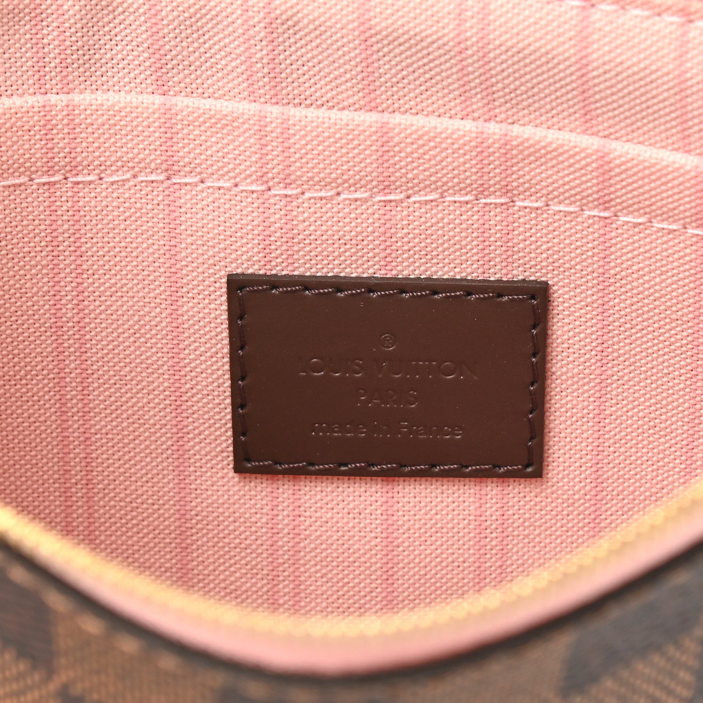 Damier Ebene Neverfull MM GM Pochette Rose Ballerine