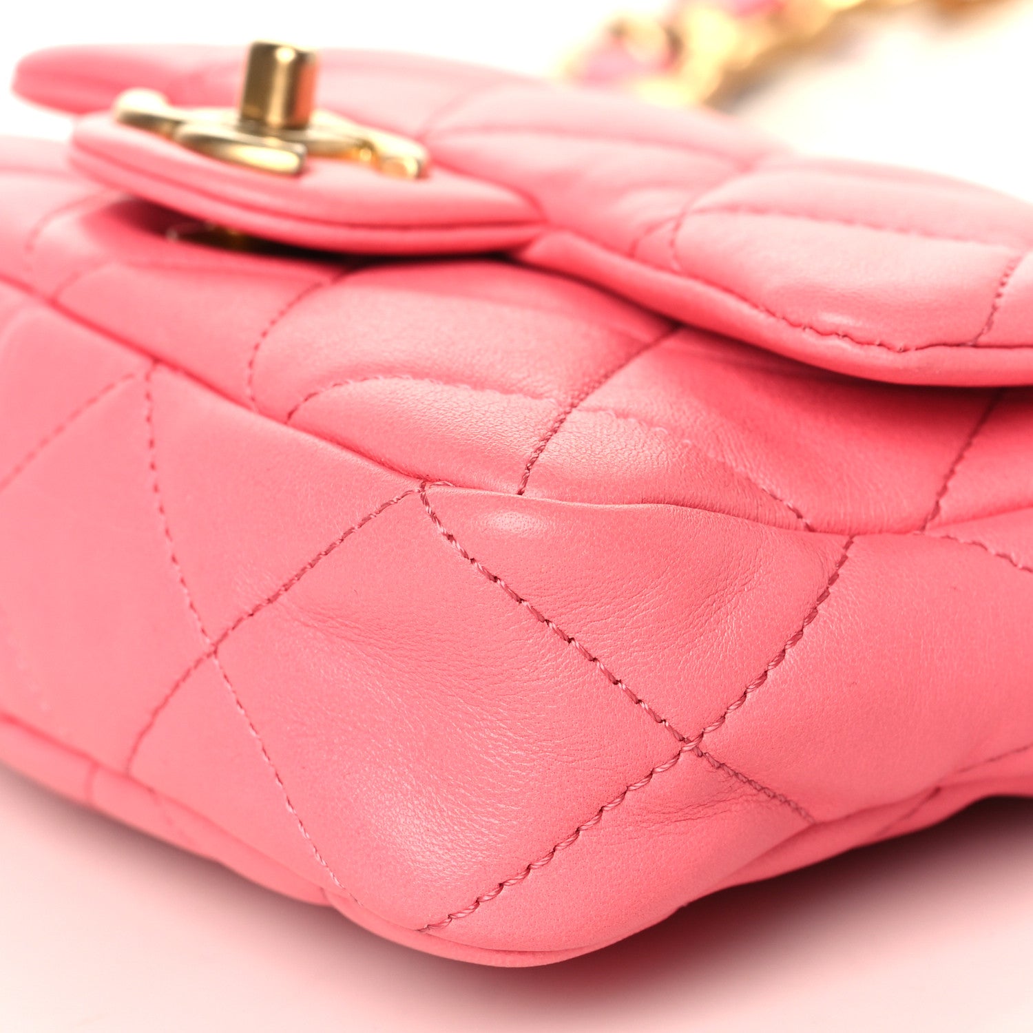 Chanel Lambskin Quilted Mini Funky Town Flap Pink 9 of 9