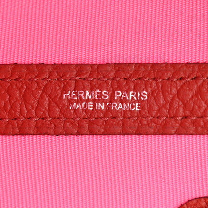 Hermes Toile Militaire Vache Country Garden Party Tote 30 Bubblegum Rouge Duchesse 6 of 10
