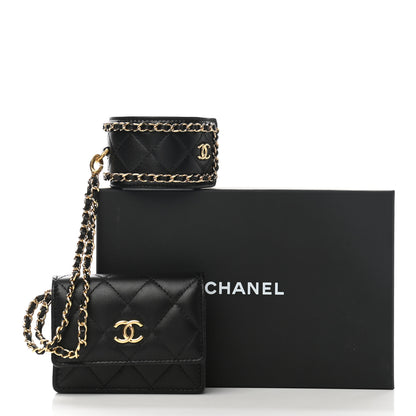 Chanel Lambskin Quilted Flap Card Holder With Cuff Black 12 of 12