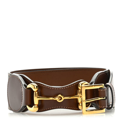 Gucci Efesto Leather GG Supreme Monogram Horsebit 50/25mm Belt 90 36 Brown Sugar Beige Ebony 1 of 4