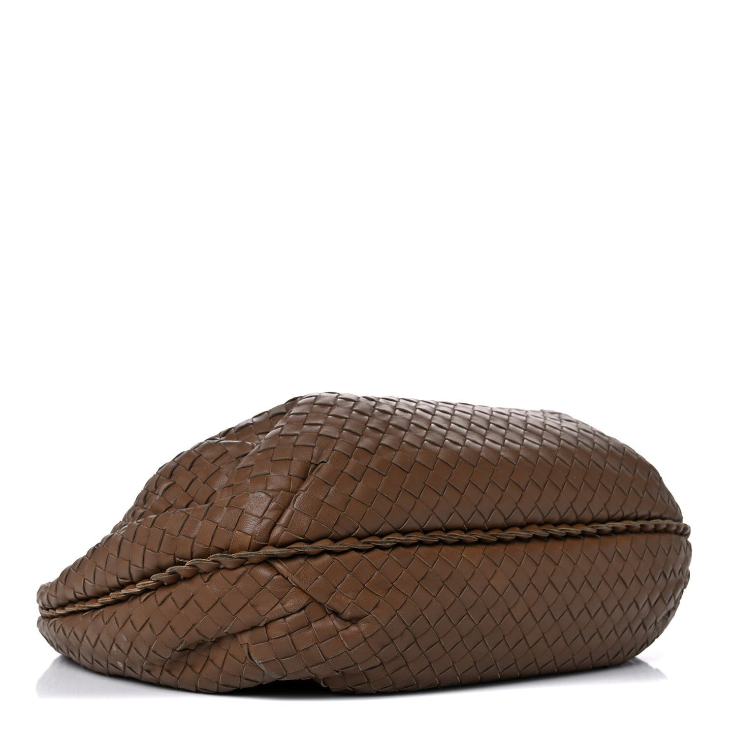 Nappa Intrecciato Small Belly Veneta Hobo Green