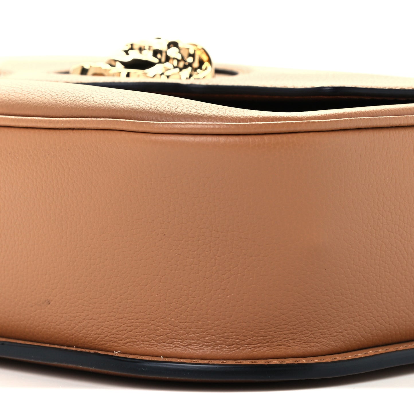 Vitello Medusa Clutch Bag Brown