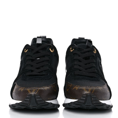 Louis Vuitton Suede Monogram Run Away Sneakers 38 Black 2 of 8