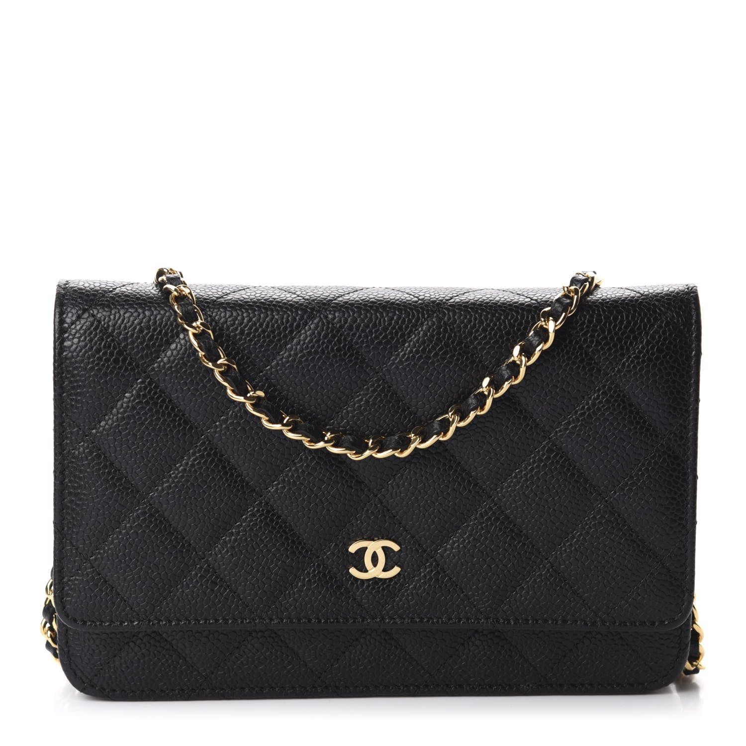 Chanel Caviar Quilted Wallet On Chain WOC Black 1 of 12
