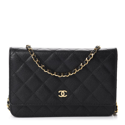 Chanel Caviar Quilted Wallet On Chain WOC Black 1 of 12