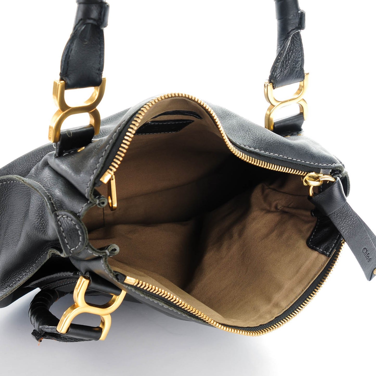 Calfskin Medium Marcie Satchel Black