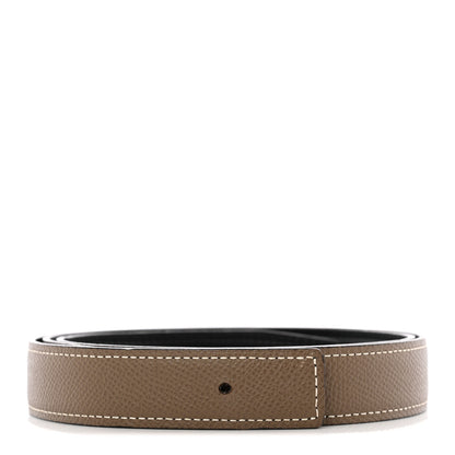 Hermes Swift Epsom 24mm Belt Strap 90 36 Black Etoupe 1 of 6