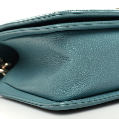 Chanel Caviar Quilted Medium Boy Flap Light Blue 9 of 10