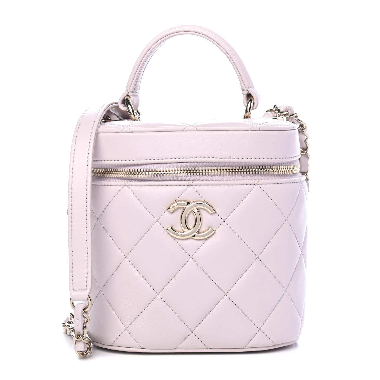 Chanel Lambskin Quilted Trendy Vanity Case Lilac 1 of 4