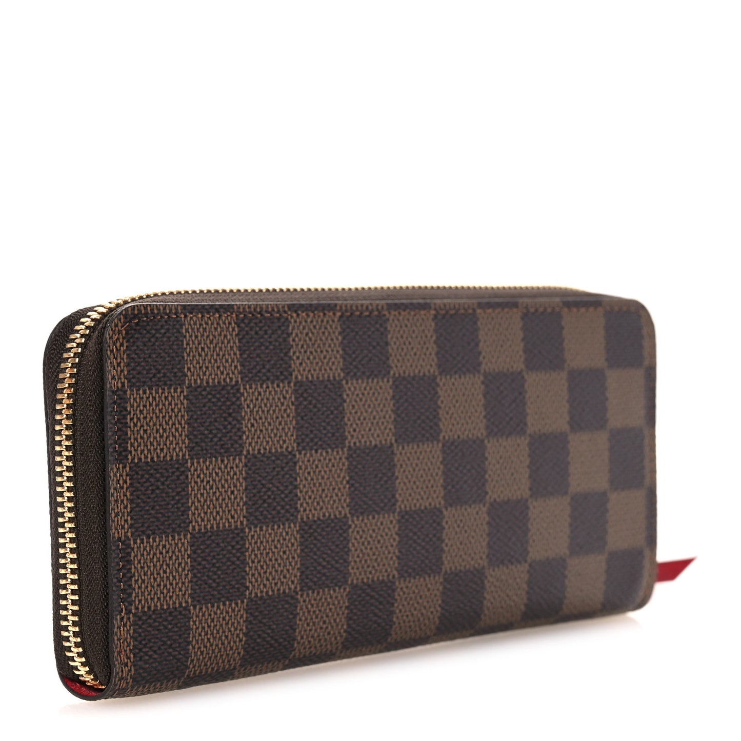 Damier Ebene Clemence Wallet Cherry