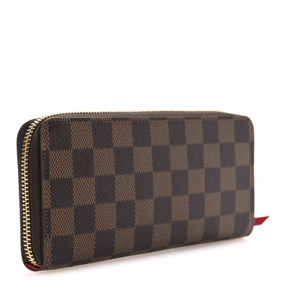 Louis Vuitton Damier Ebene Clemence Wallet Cherry 3 of 7
