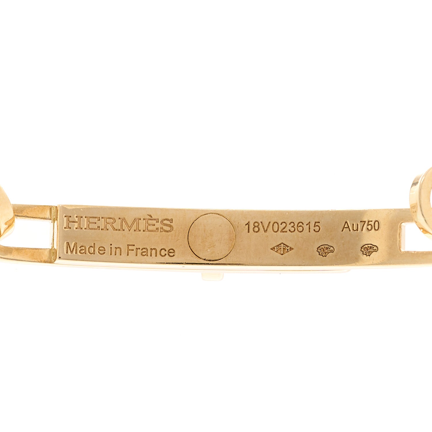Hermes 18K Yellow Gold Diamond Kelly Chaine Choker Necklace 5 of 5