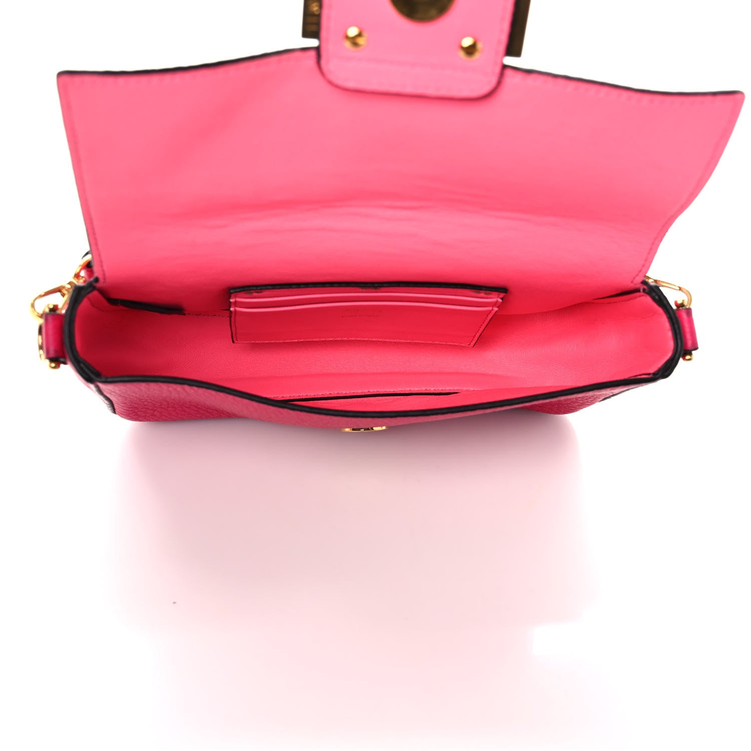Fendi Cuoio Romano Mini Baguette Fuxia 5 of 9