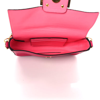 Fendi Cuoio Romano Mini Baguette Fuxia 5 of 9