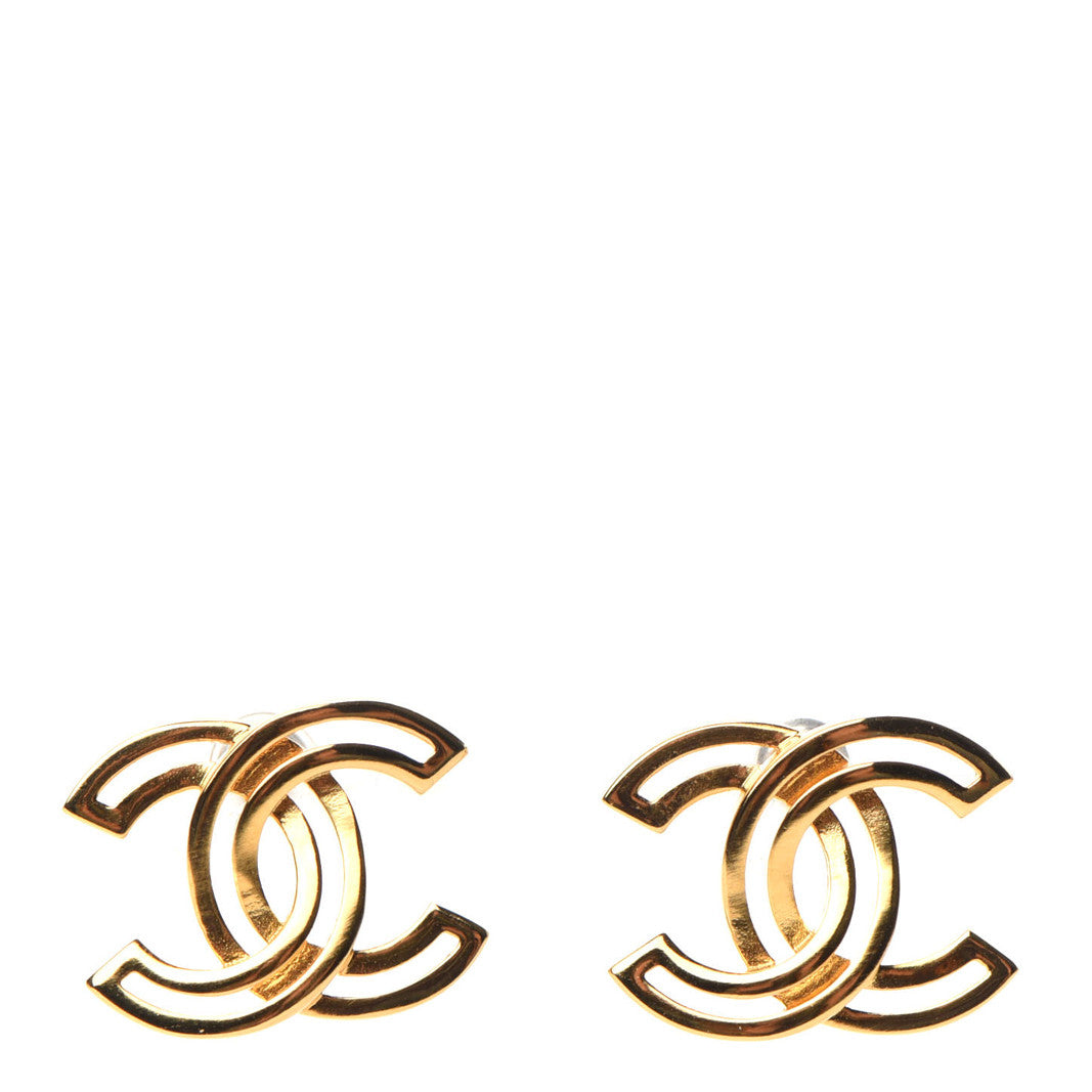 Metal Obazine CC Earrings Gold