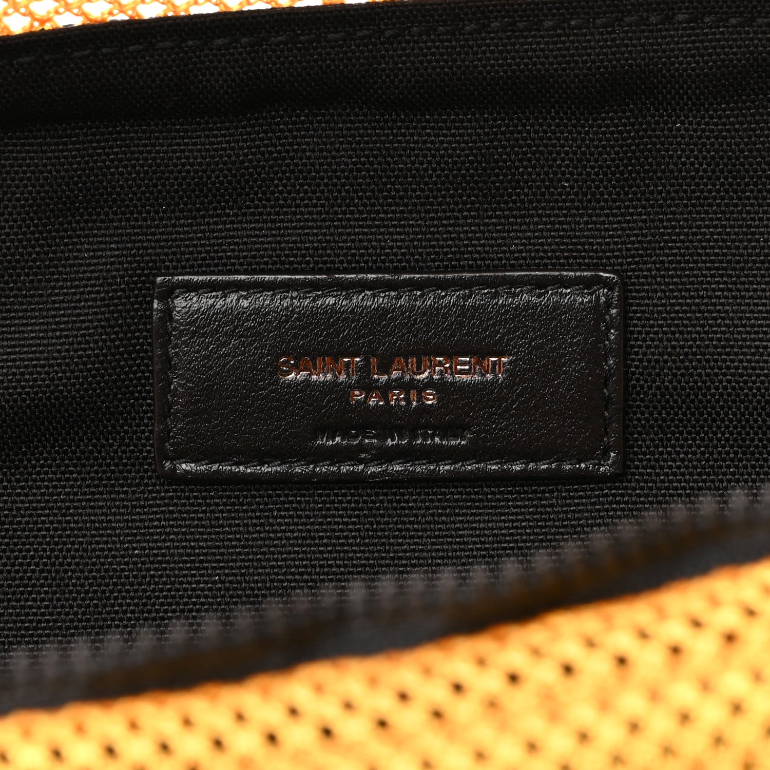 Saint Laurent Nylon Mesh SLP Belt Bag Jaune 6 of 9