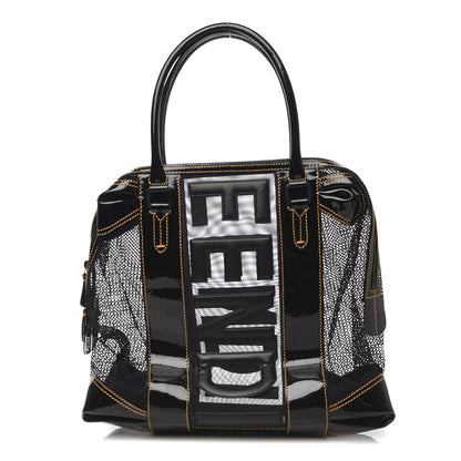 Fendi Patent Mesh Large B Mix Tote Black 1 of 10